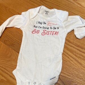 Carter's White and Pink 'Big Sister' Bodysuit
